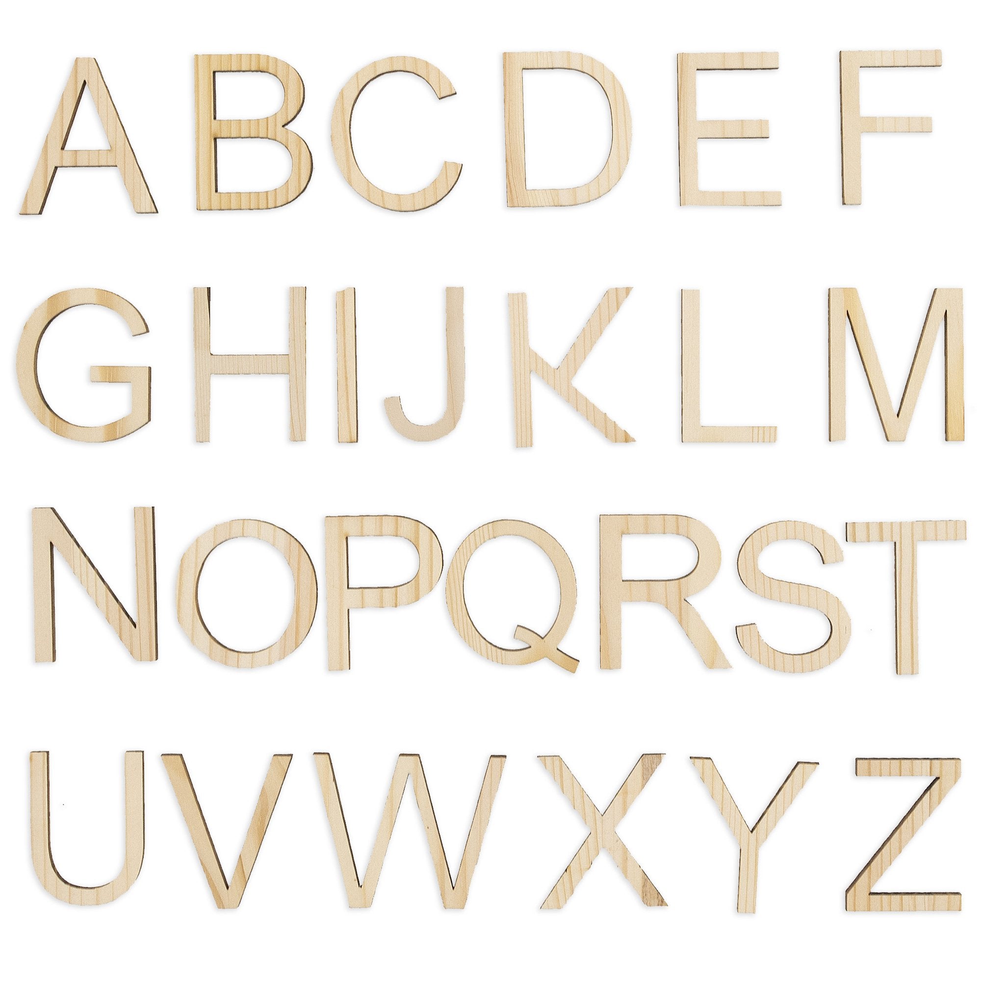 Set Of 26 Unfinished Wooden Letters (1.75 Inches)