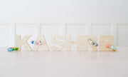Alphabet Grasping Toy With Teething Beads - Choose Your Letter