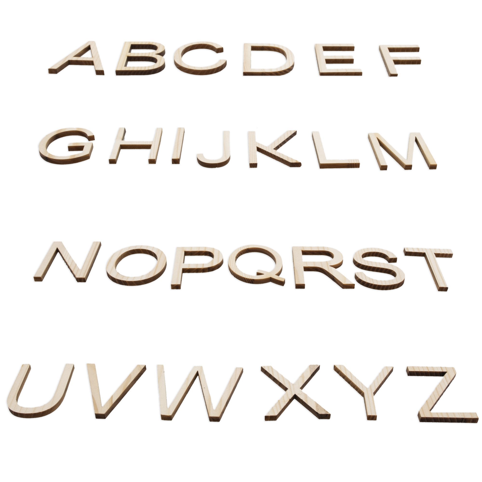 Set Of 26 Unfinished Wooden Letters (1.75 Inches)