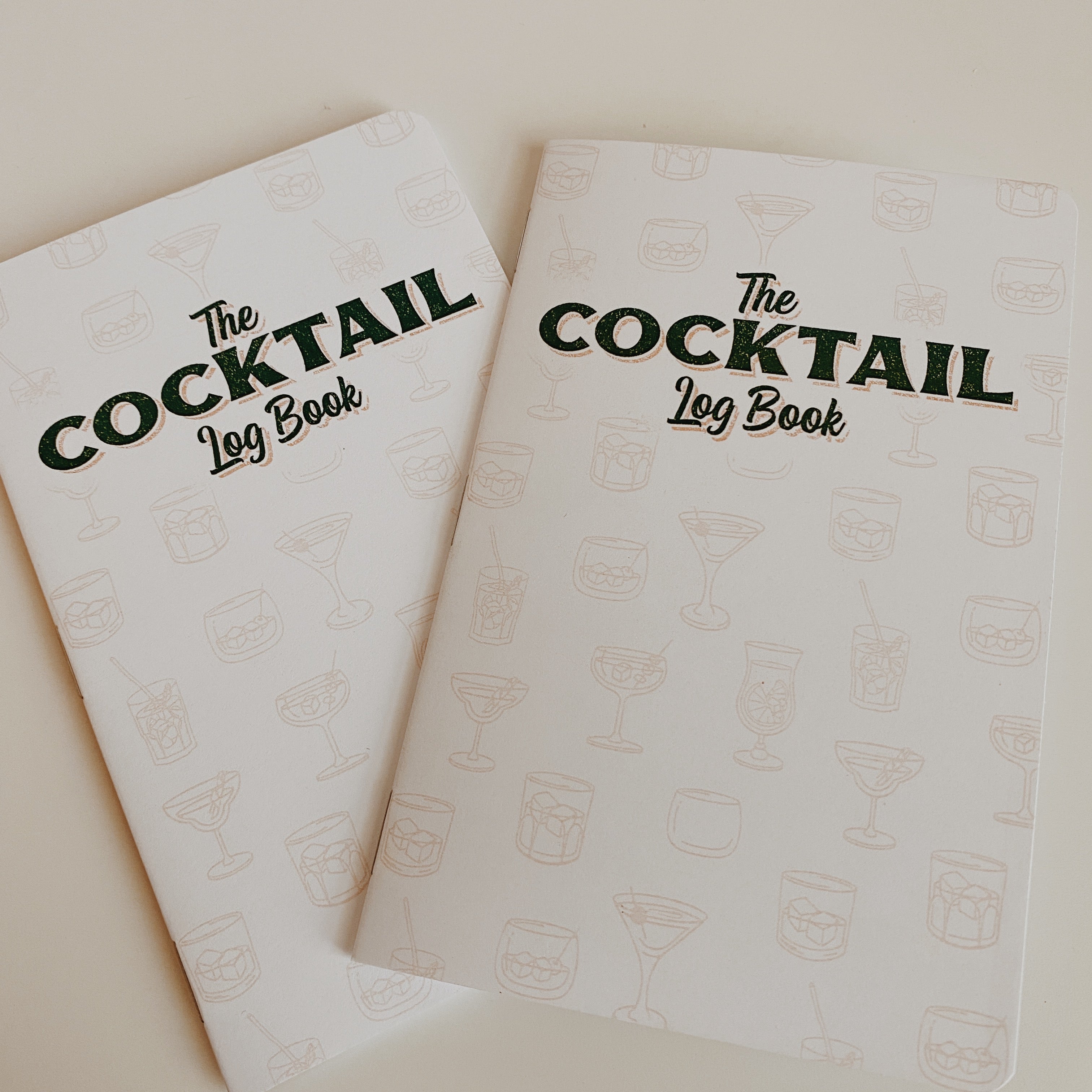 Cocktail Log Book - Two 20-page Books