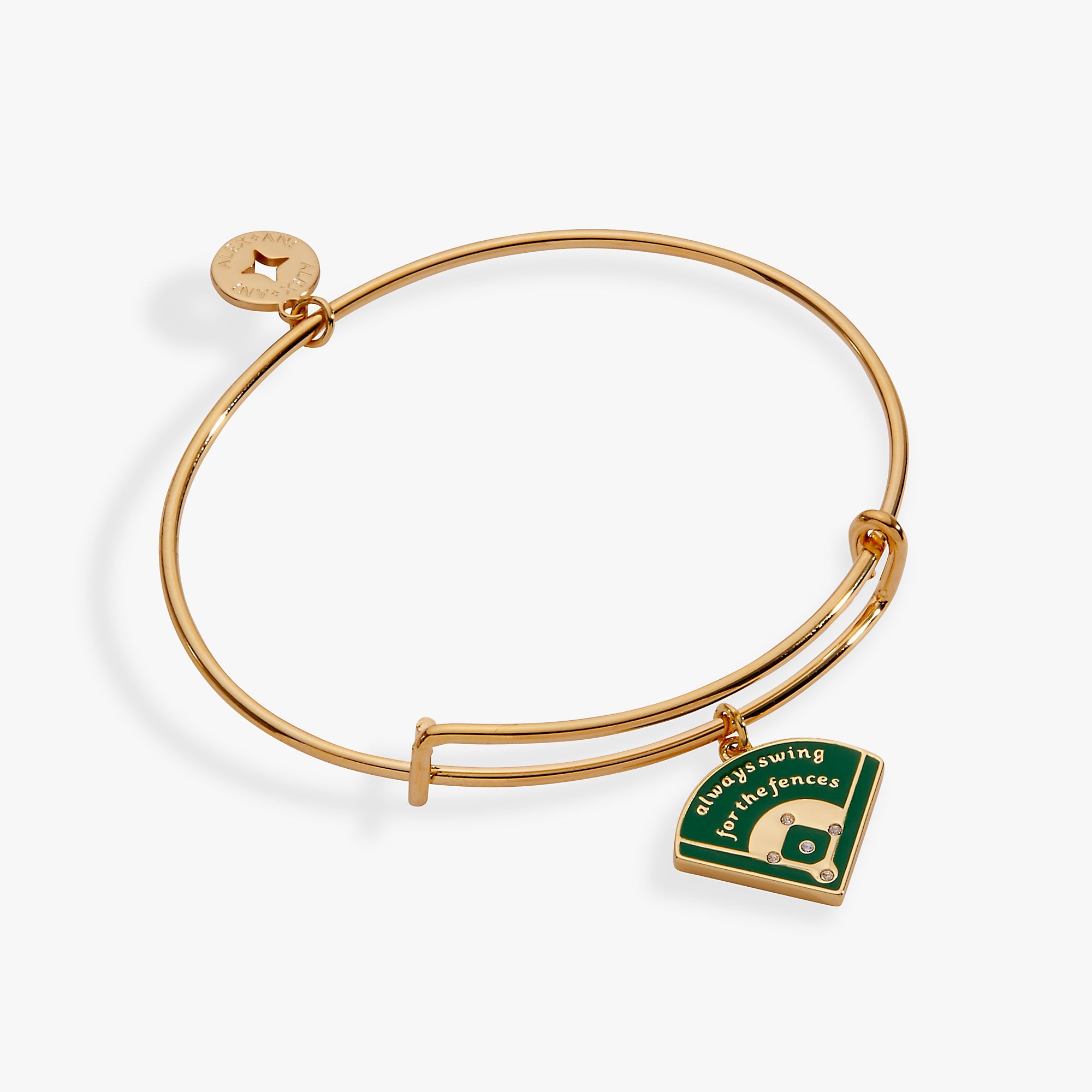 "always Swing For The Fences" Charm Bangle