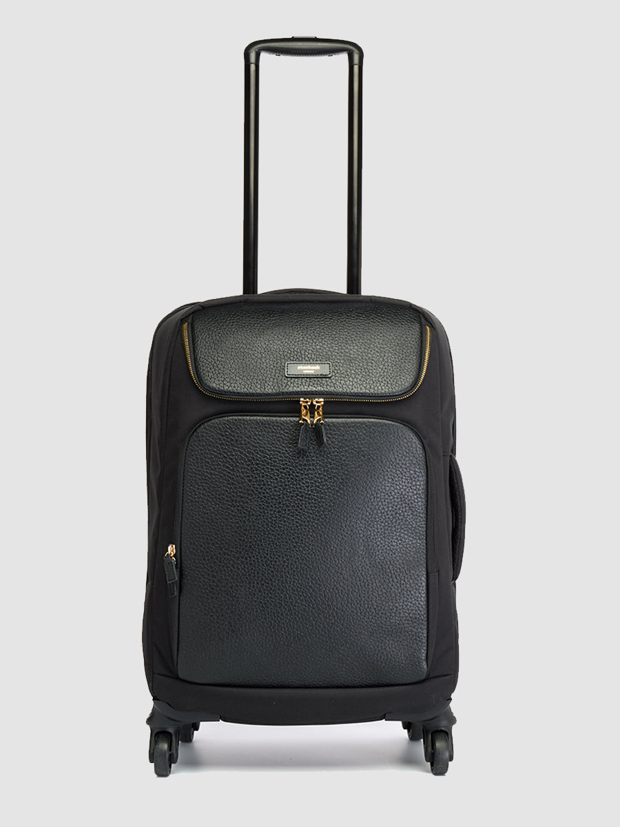 Alyssa 4 Wheel Cabin Carry-On Black & Gold