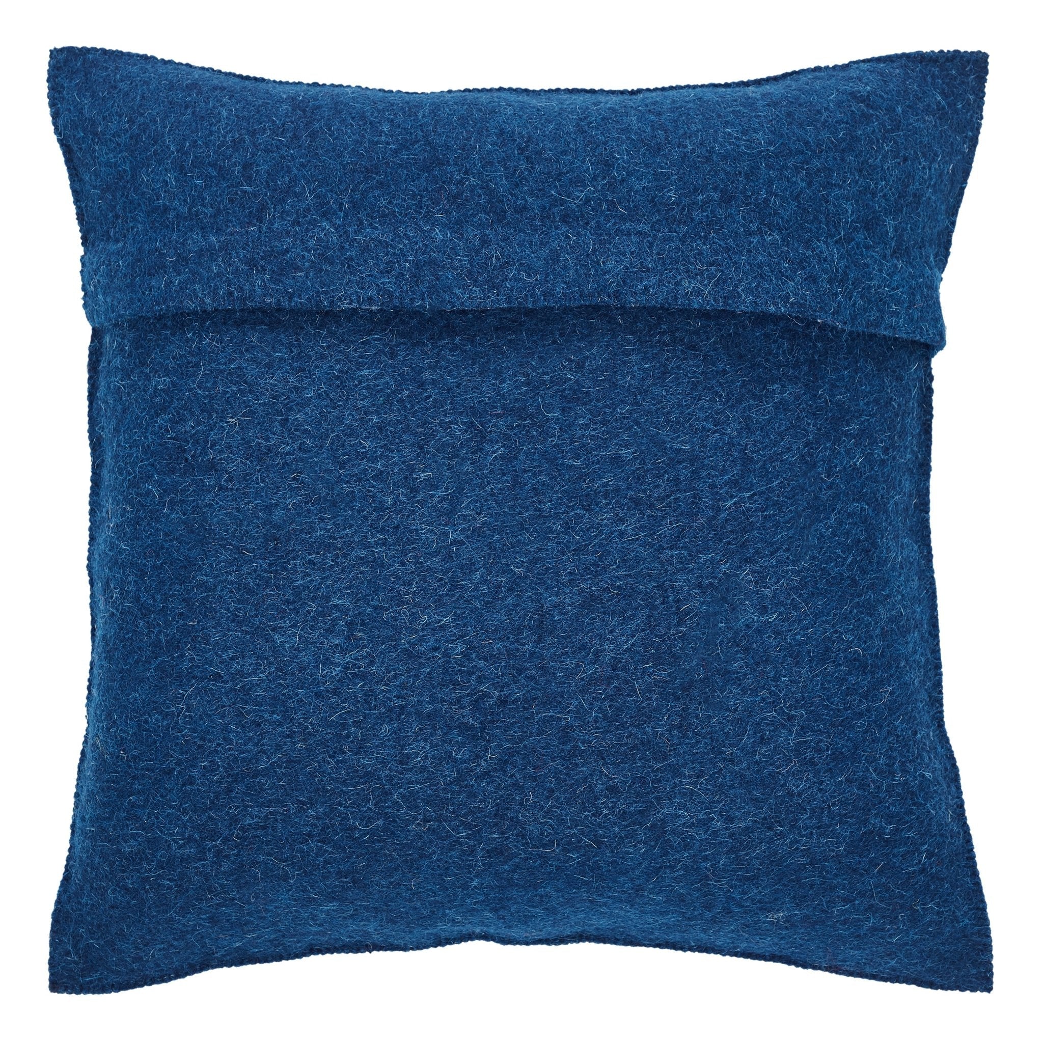 American Flag Hand Felted Wool Pillow - Navy Blue -20"