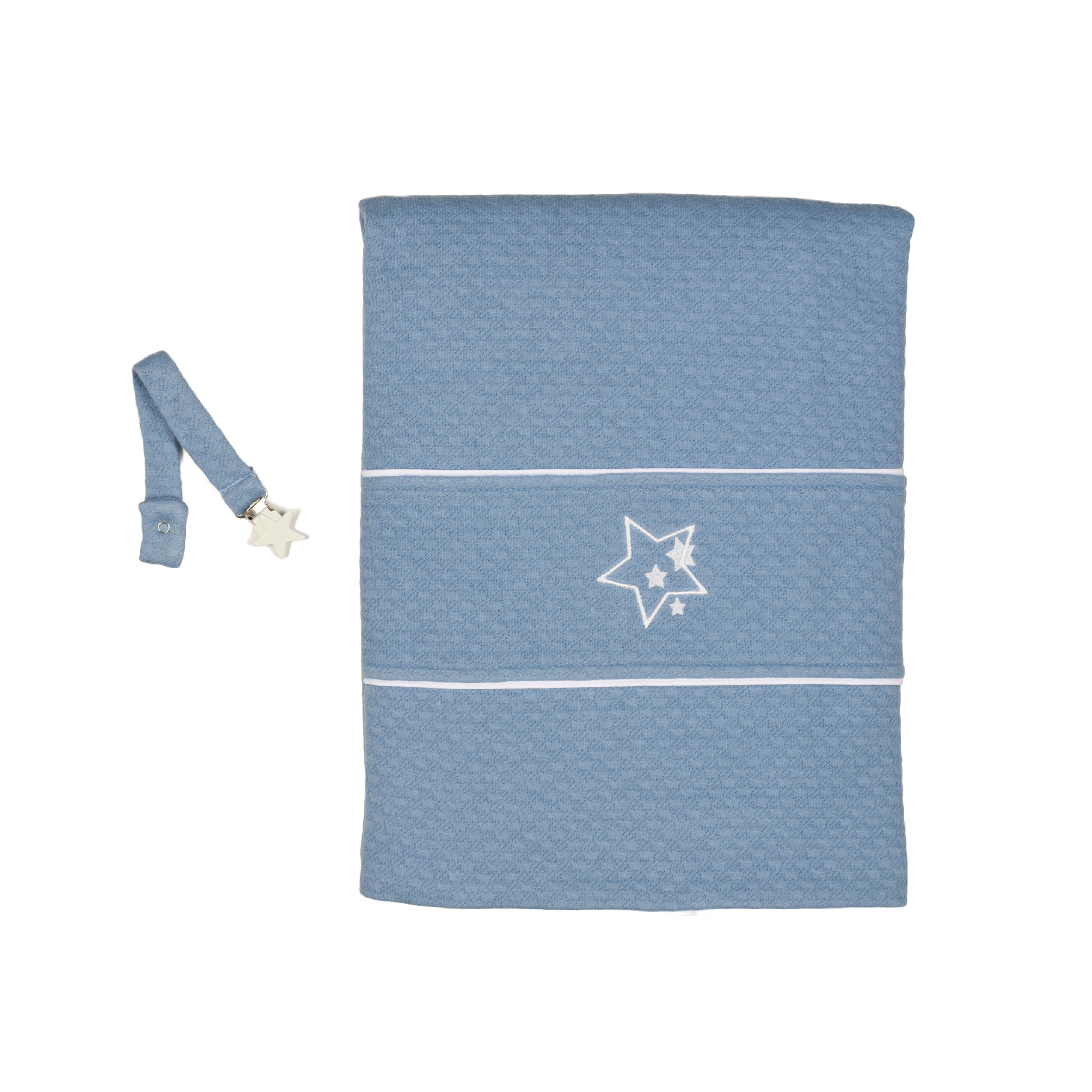 Amir | Boys Blue Blanket & Pacifier Clip
