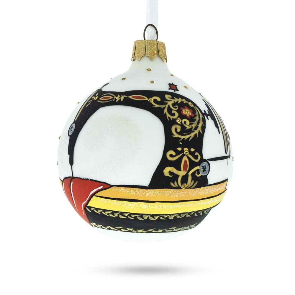 Sewing Enthusiast's Delight Blown Glass Christmas Ornament 3.25 Inches