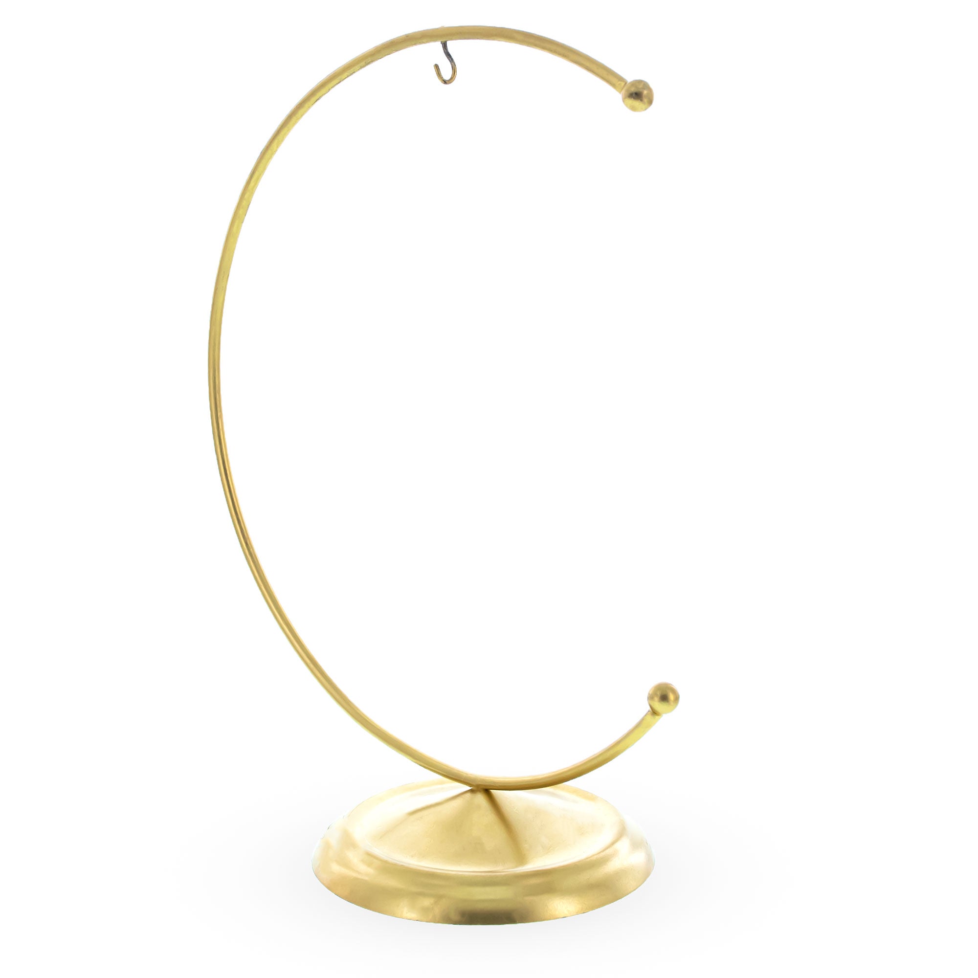 Elegant C-shape Gold Metal Dimensional Solid Base Ornament Display Stand 5.9 Inches