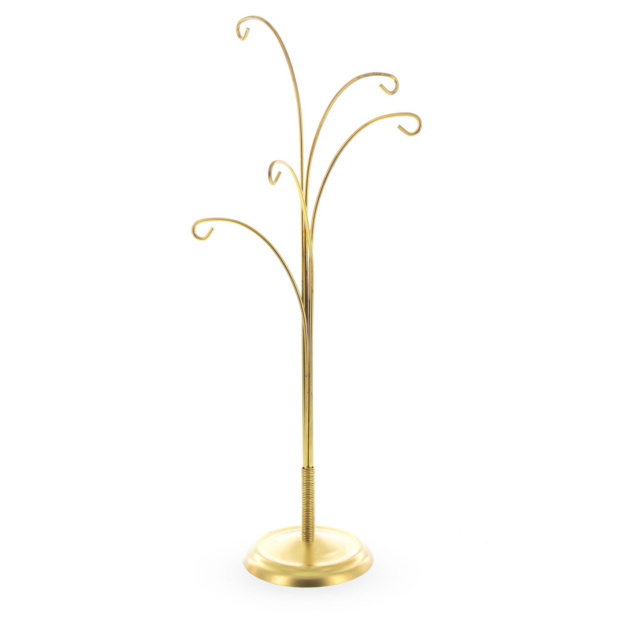 Five Hands Gold Metal Solid Round Base Ornament Display Stand 12.4 Inches