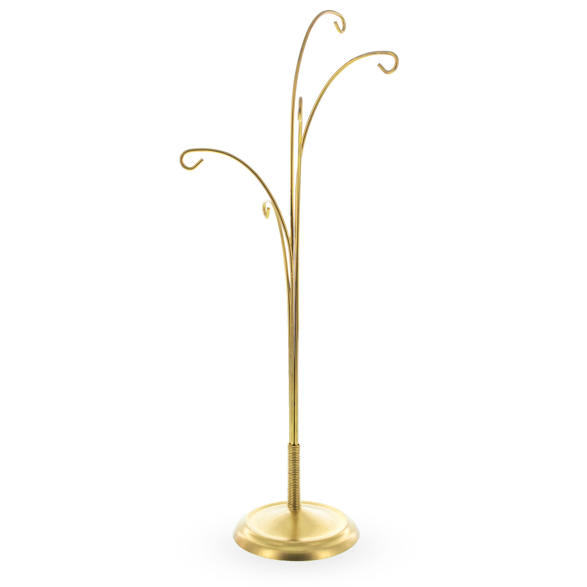 Five Hands Gold Metal Solid Round Base Ornament Display Stand 12.4 Inches