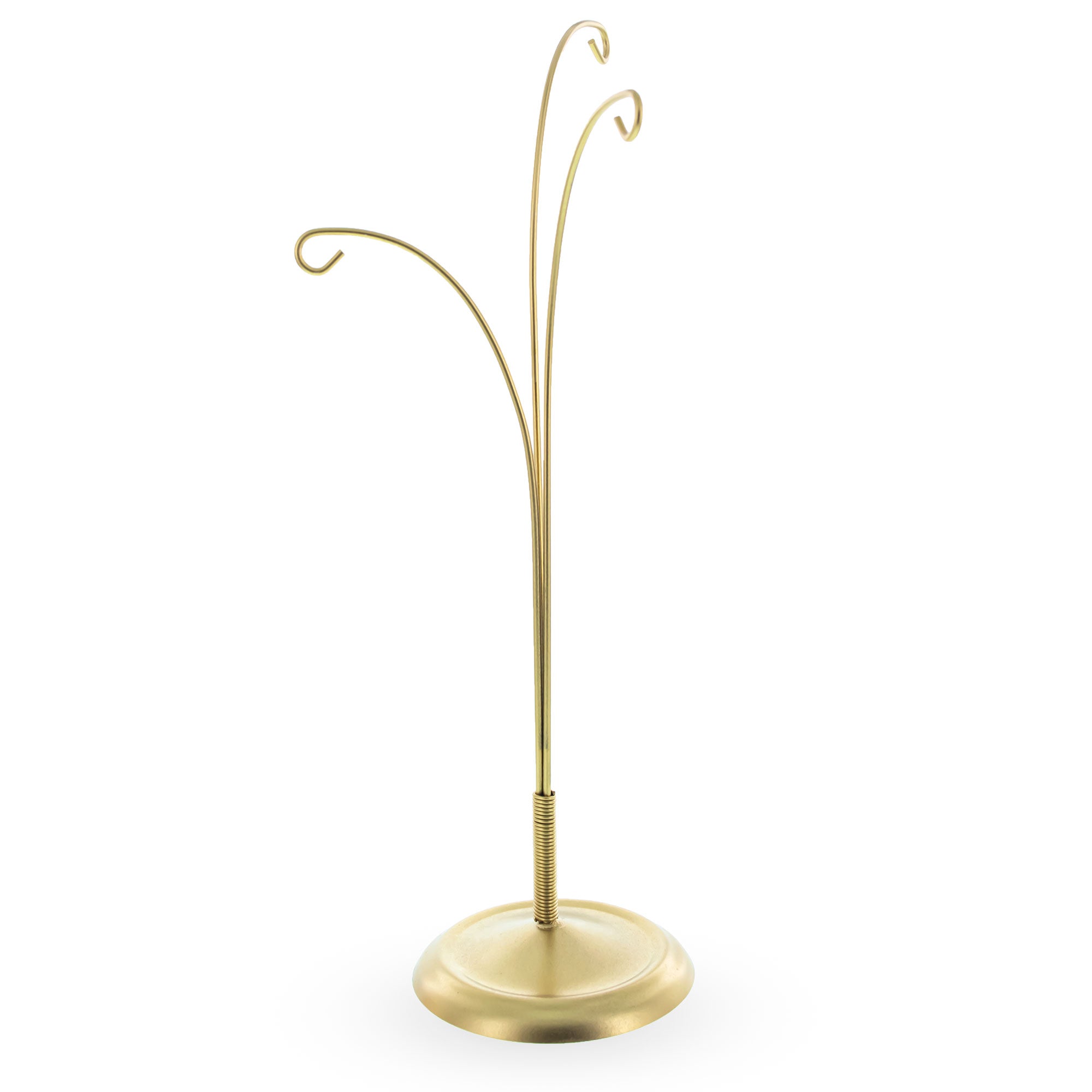 Three Hands Gold Metal Solid Round Base Ornament Display Stand 11 Inches