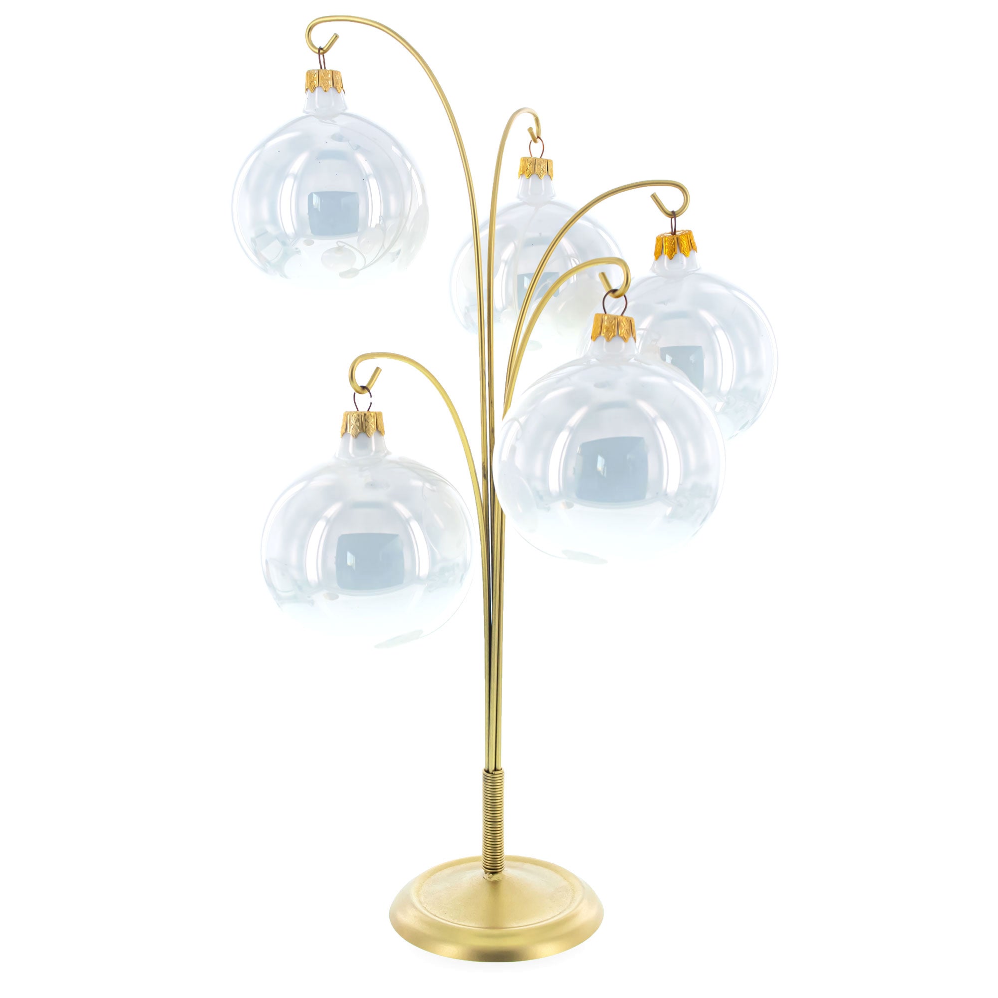 Five Hands Gold Metal Solid Round Base Ornament Display Stand 12.4 Inches