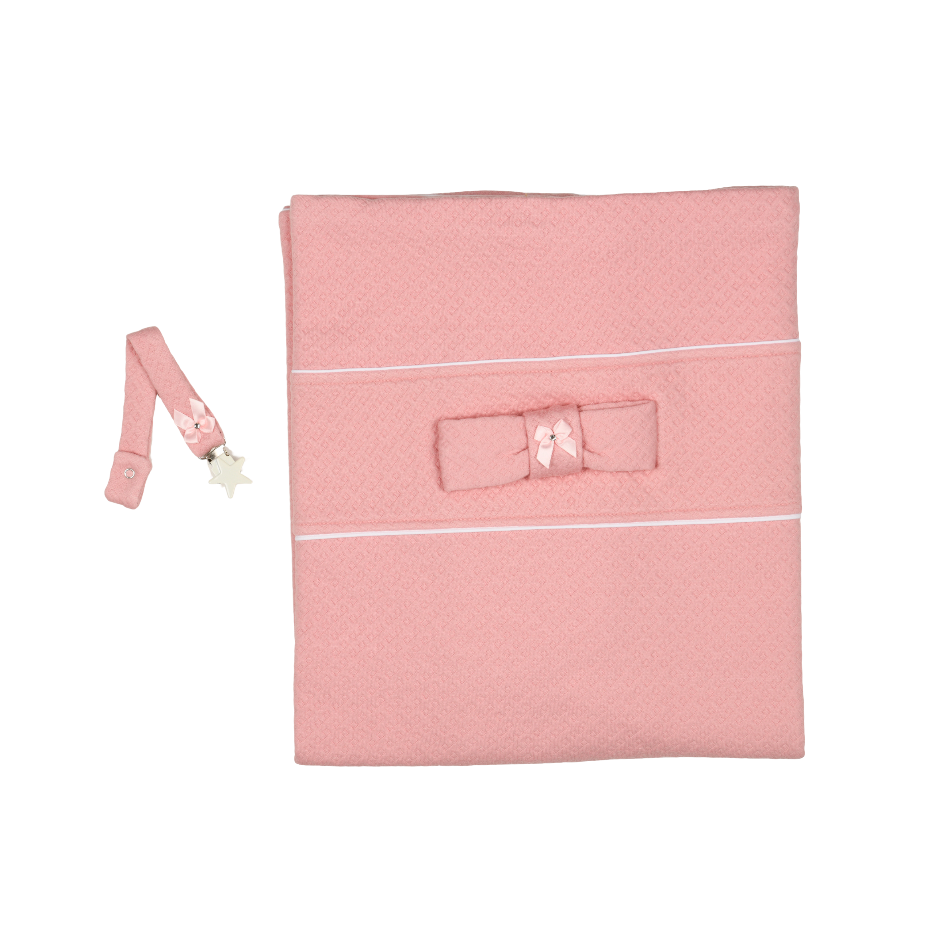 Anael | Girls Pink Blanket & Pacifier-clip