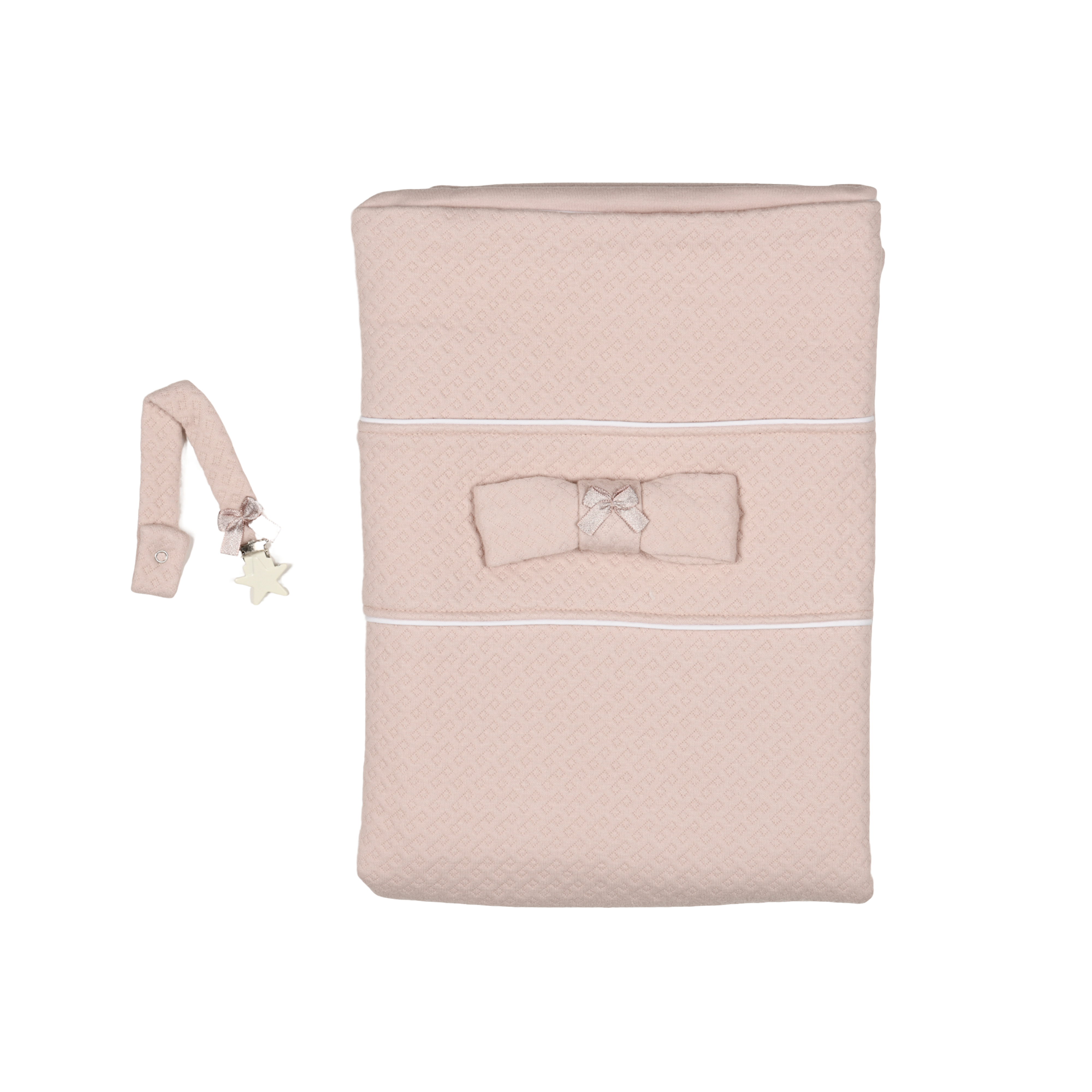 Anael|  Girls Pink Blanket & Pacifier-clip