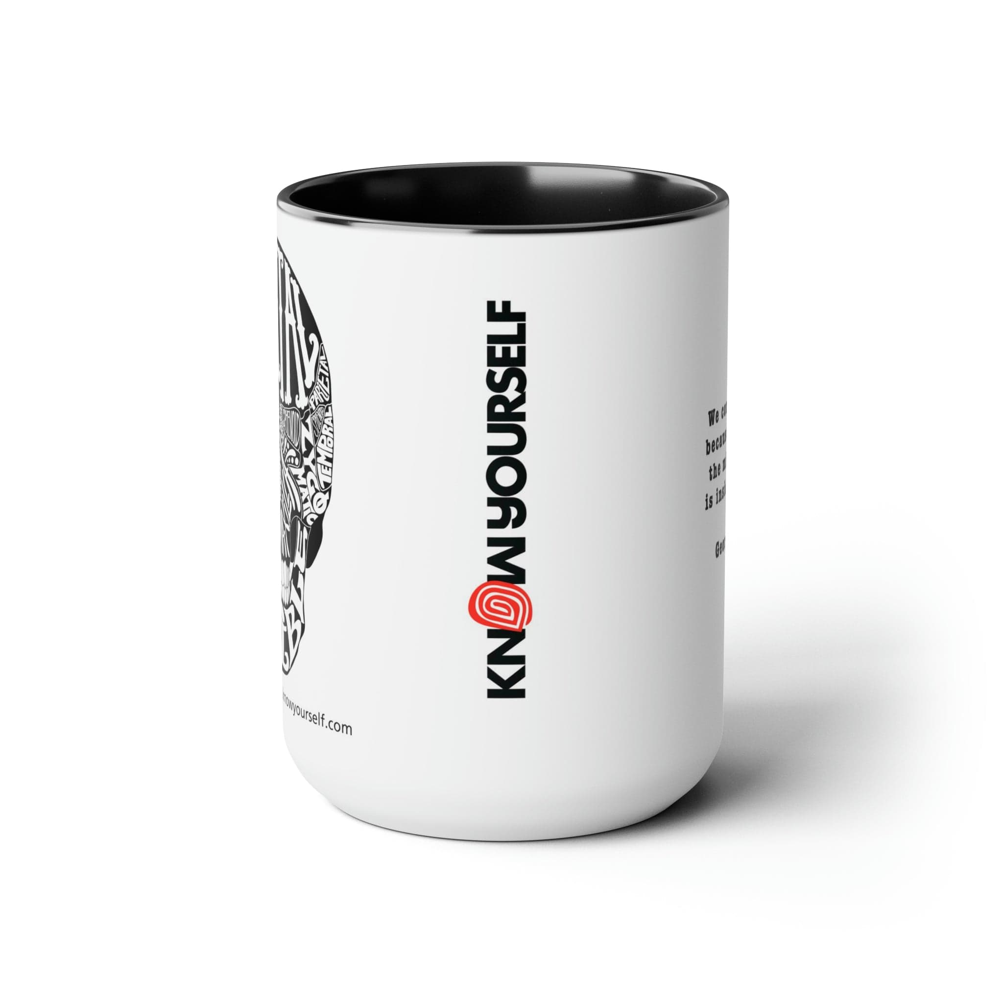 Anatomy Mug Set - Skull, Hand, Brain, Heart - Black