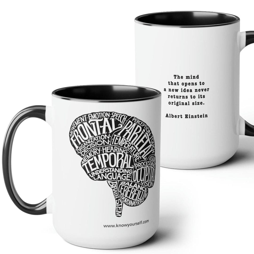 Anatomy Mug Set - Skull, Hand, Brain, Heart - Black