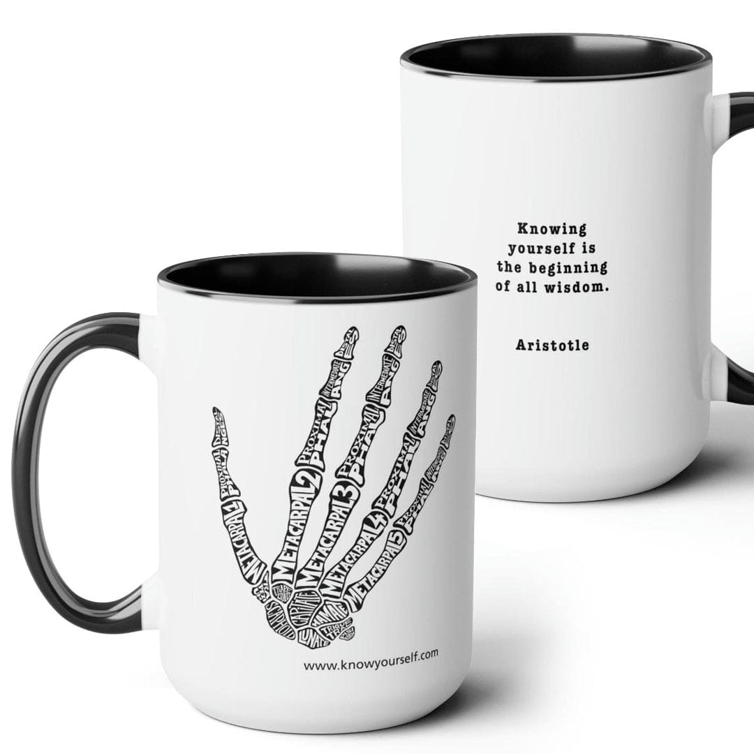 Anatomy Mug Set - Skull, Hand, Brain, Heart - Black