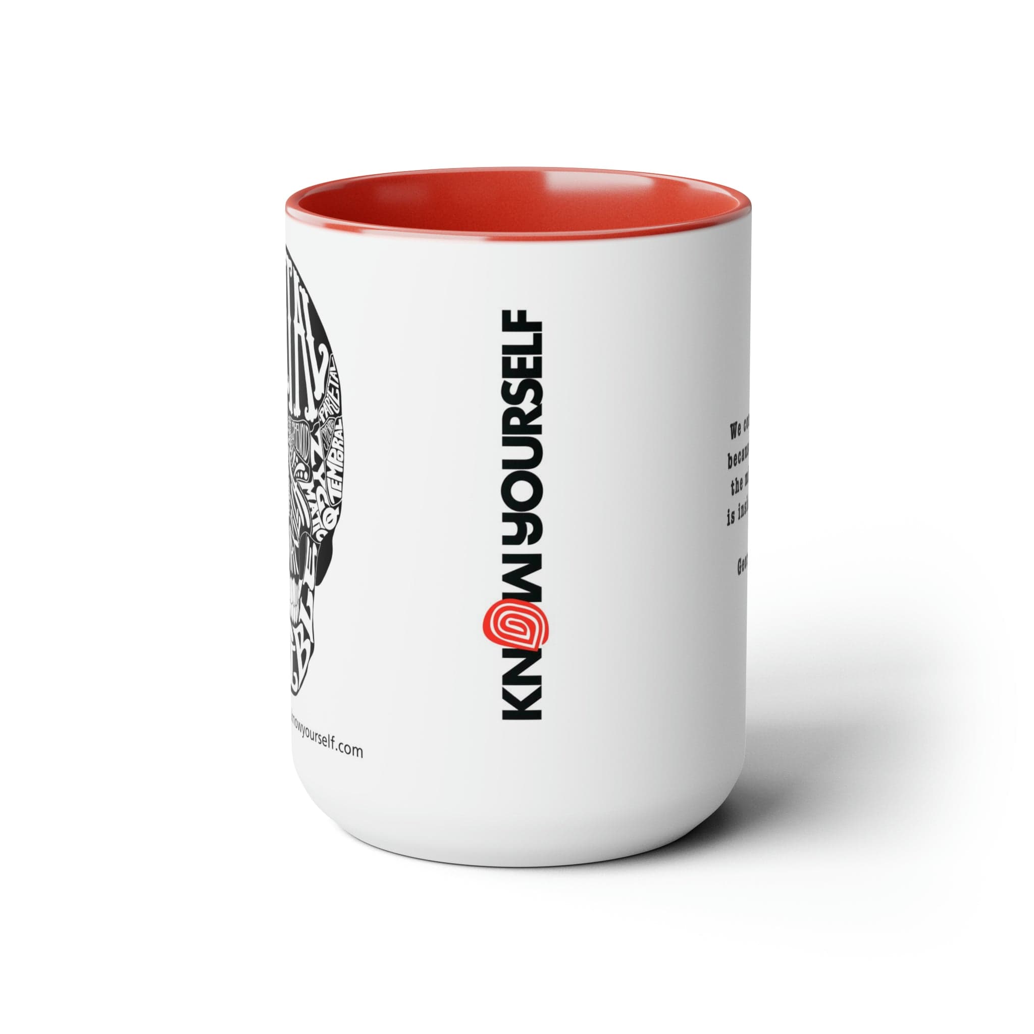 Anatomy Mug Set - Skull, Hand, Brain, And Heart - Red