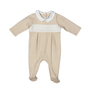 Andy | Boys Beige Organic Cotton All-in-one