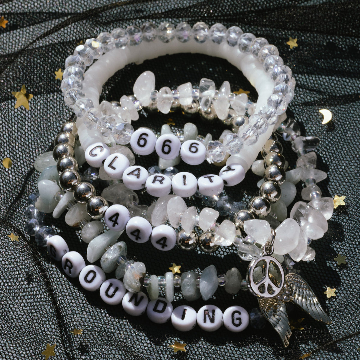 666 Angel Number Clarity Bracelet Set
