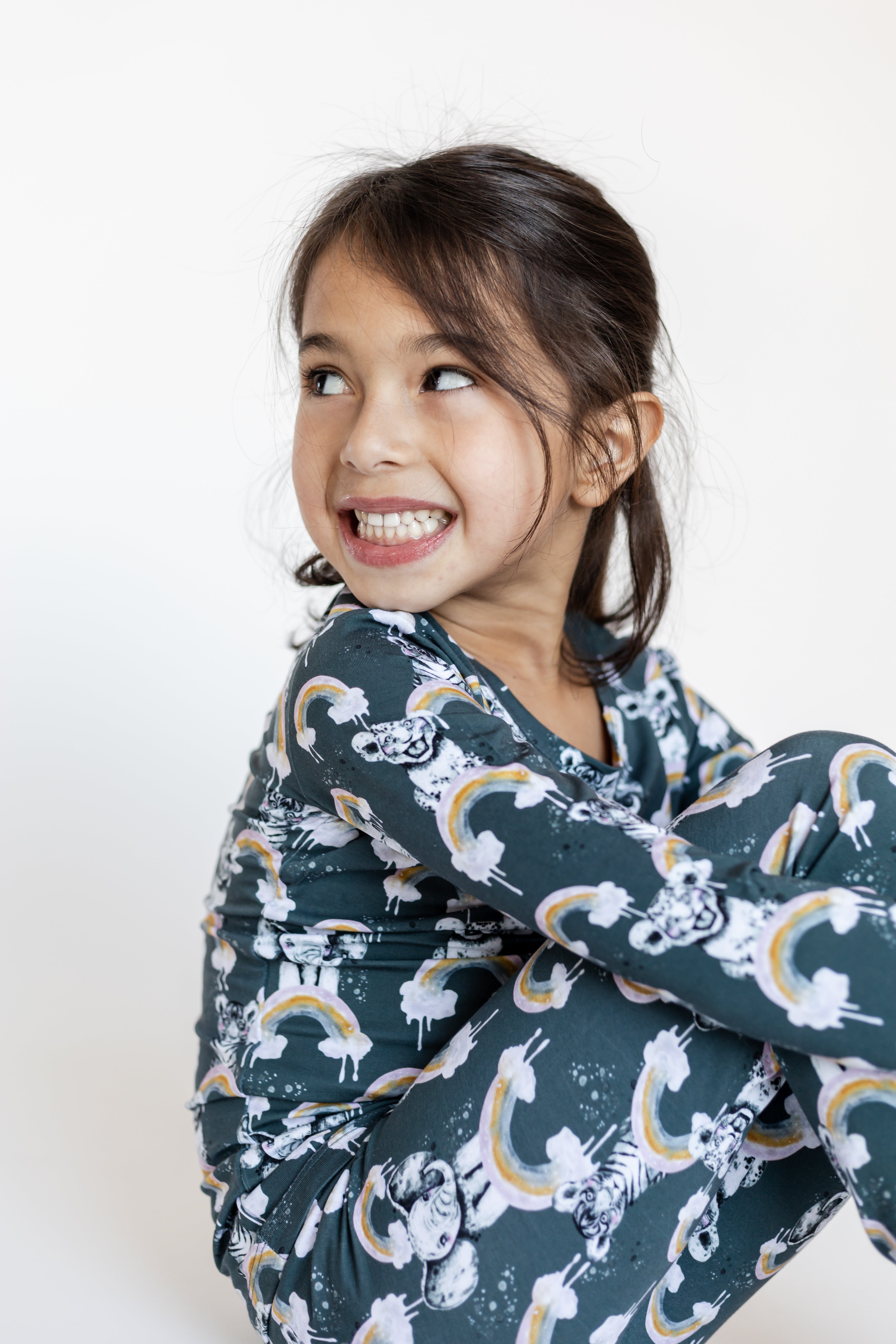 Rainbow Safari Taller-tots Two-piece Pjs