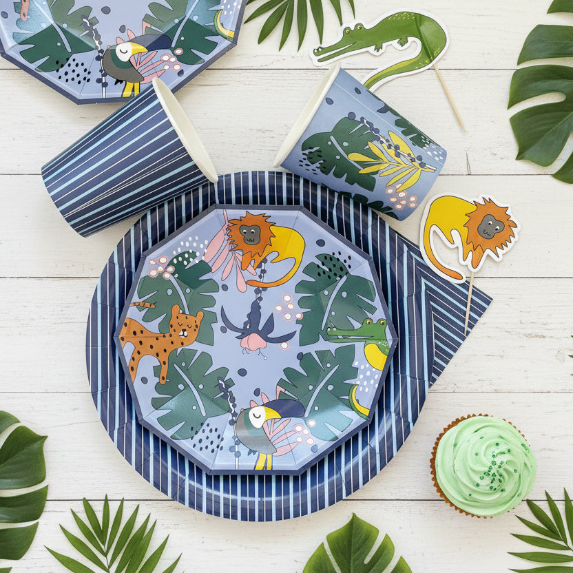 Tropical Animals Small Plates (set Of 8)