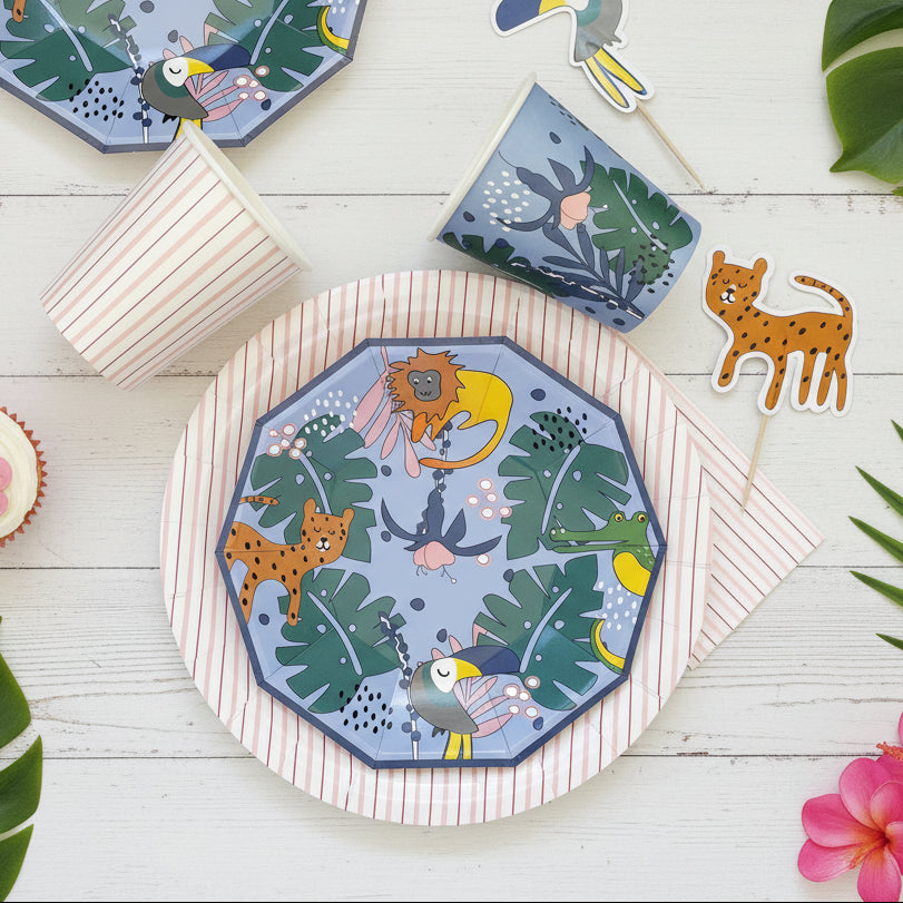 Tropical Animals Small Plates (set Of 8)