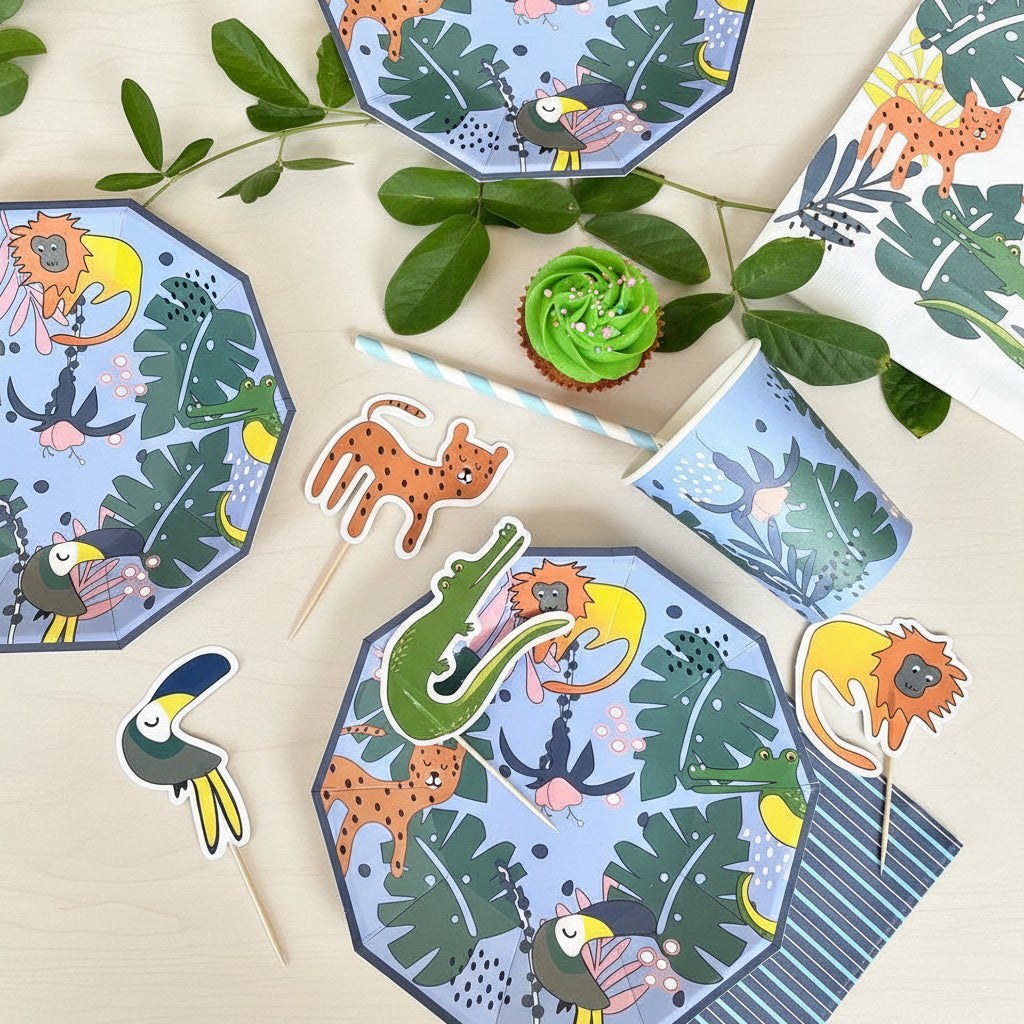 Tropical Animals Toppers (set Of 12)
