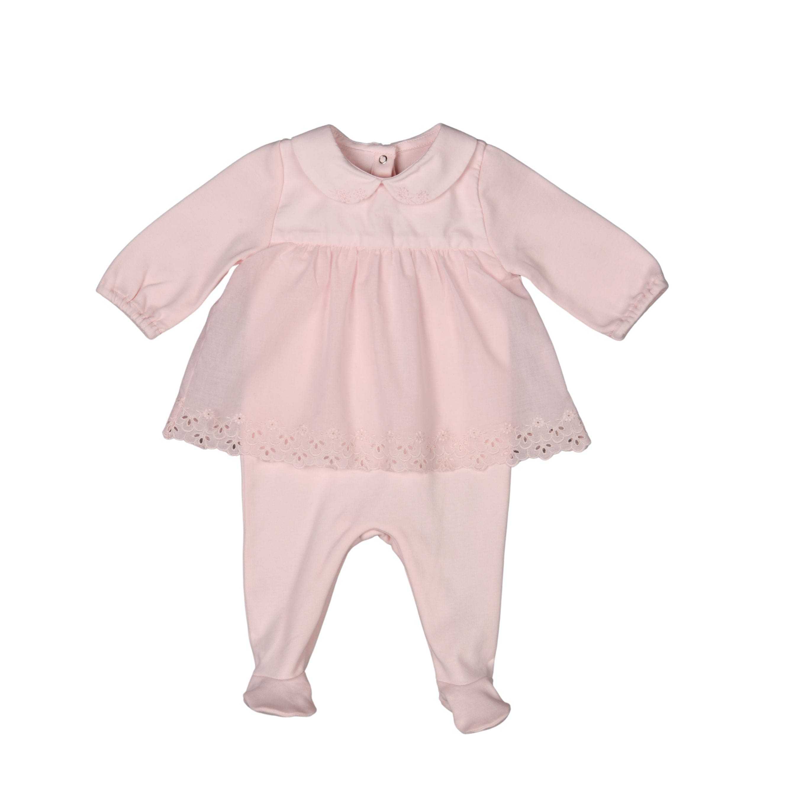 Anouck | Girls Pink Organic Cotton Babygrow