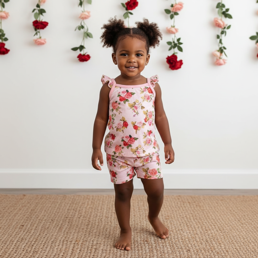 Rosebud Babe Flutter Tank & Shorts