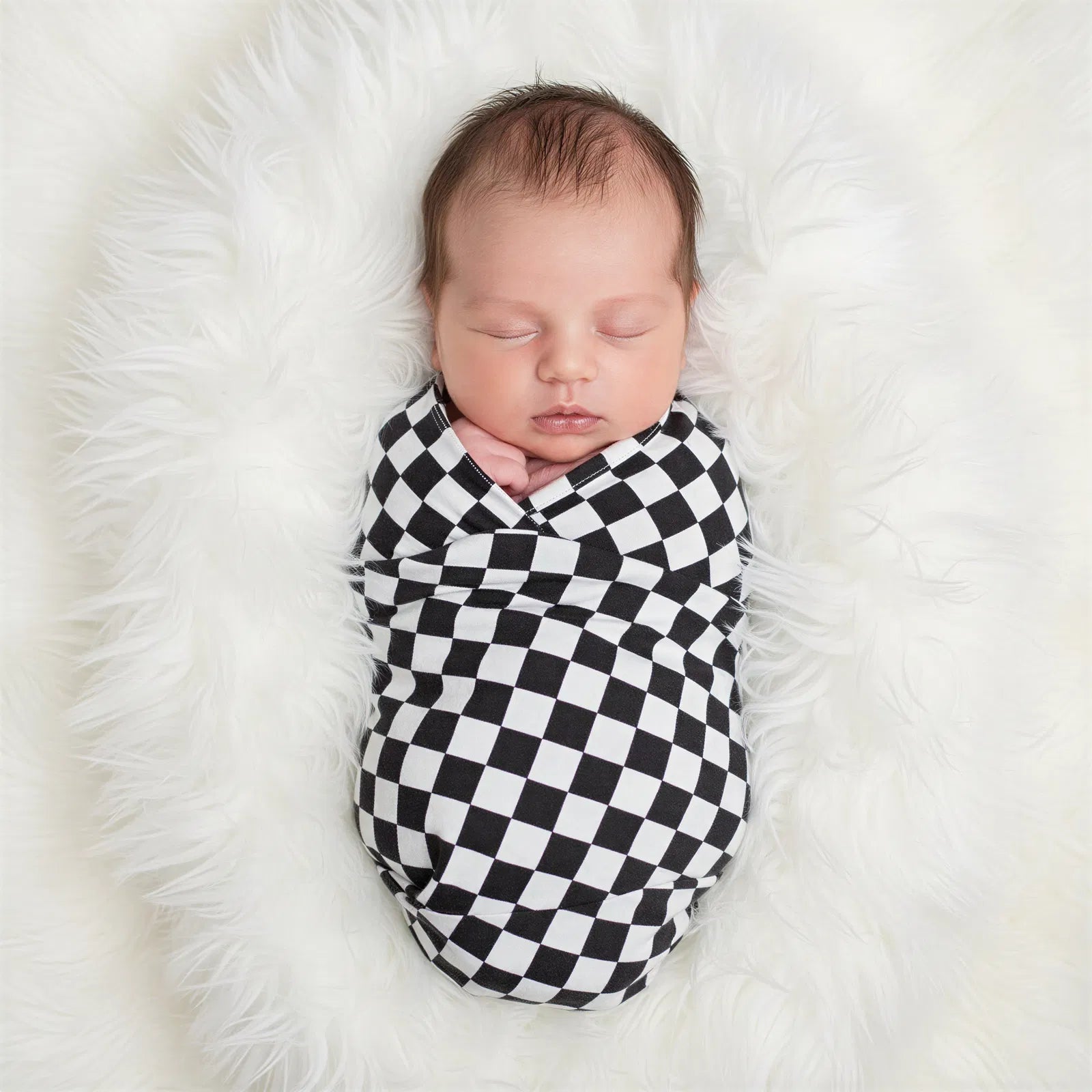 Charcoal Checks Swaddle
