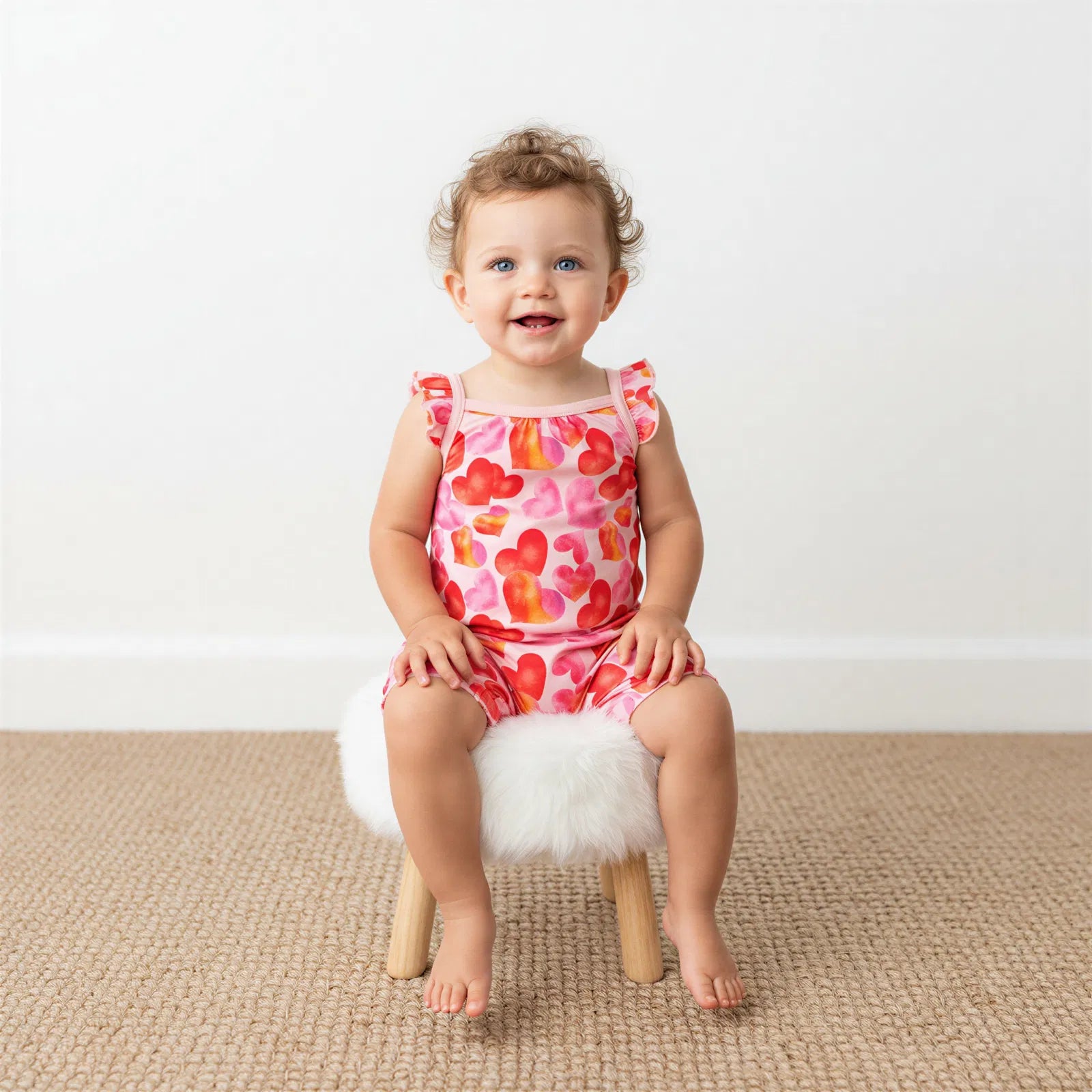 Love Hearts Bubble Romper