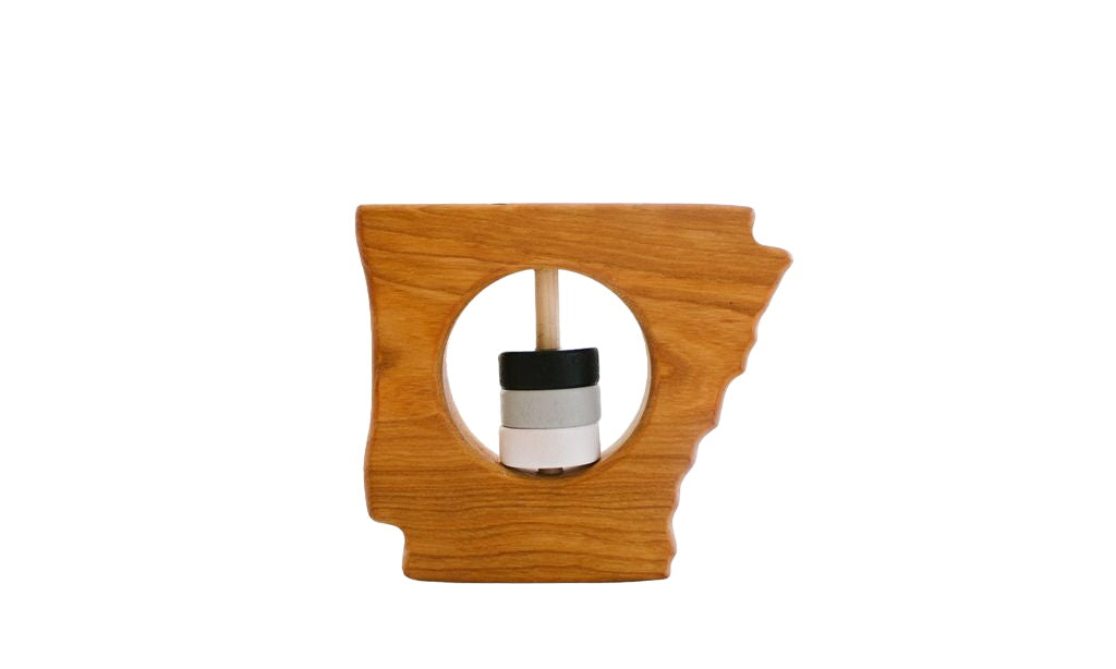 Arkansas State Wooden Baby Rattle™