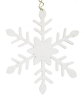 Artisan Assorted Wooden Snowflake Christmas Ornament- Set Of 8