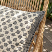 Artisan Hand Loomed Cotton Square Pillow - Dots Gray - 24"