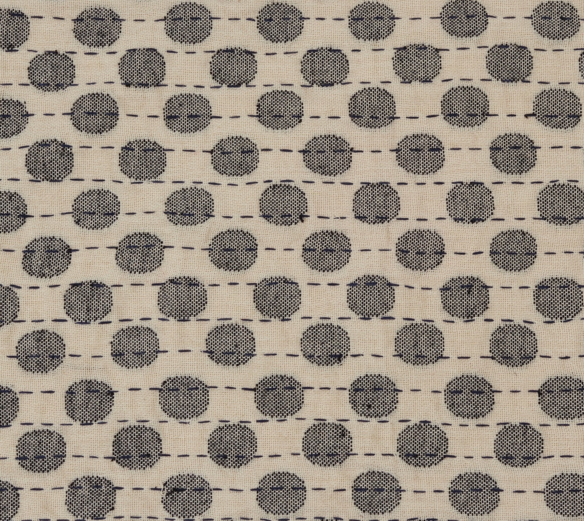 Artisan Hand Loomed Cotton Square Pillow - Dots Gray - 24"