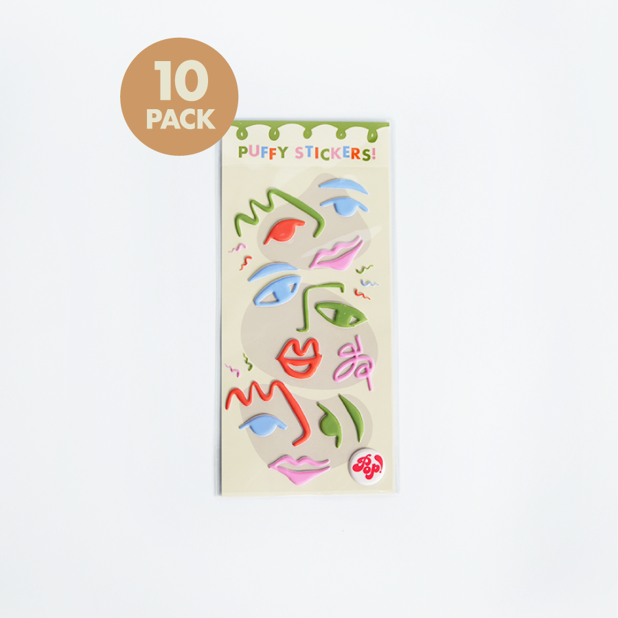 Art Party Puffy Stickers - 10 Pack