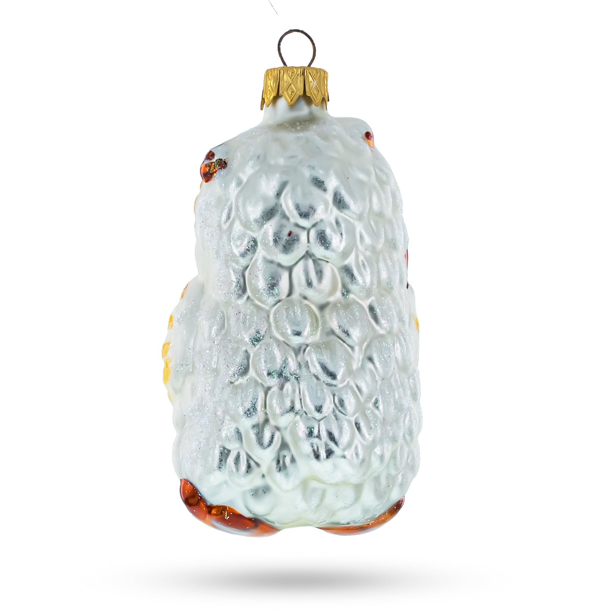 Owl Playing Cello Glass Christmas Ornament