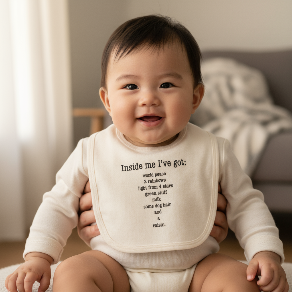 Inside Me Poem Baby Bib