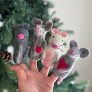 Assorted Mice Finger Puppet - Set Of 4