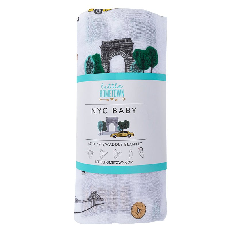 Astoria Nyc Baby Gift Bundle Swaddle, Bib, And Onesie