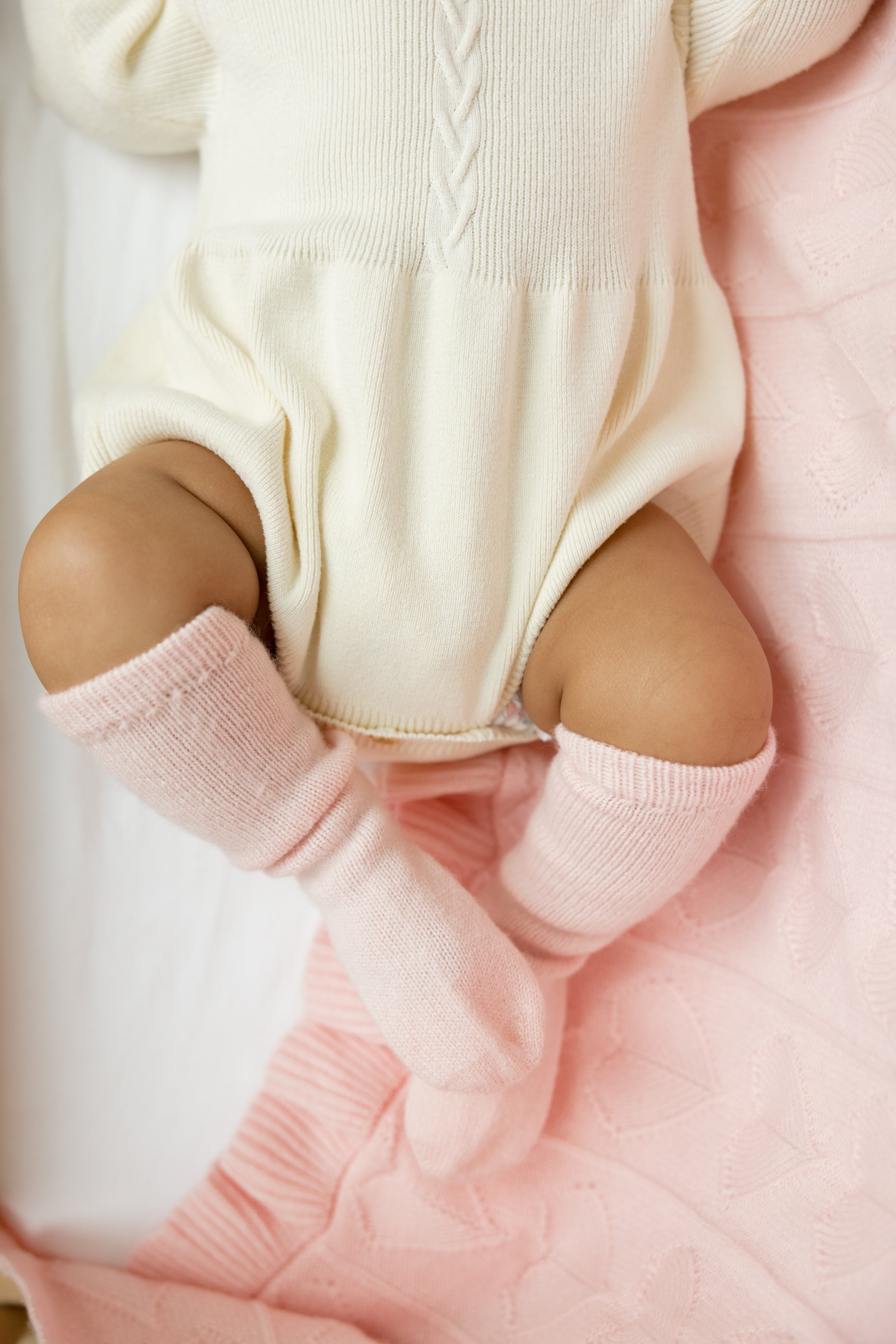 Baby Bonnet + Socks Gift Set - Peony