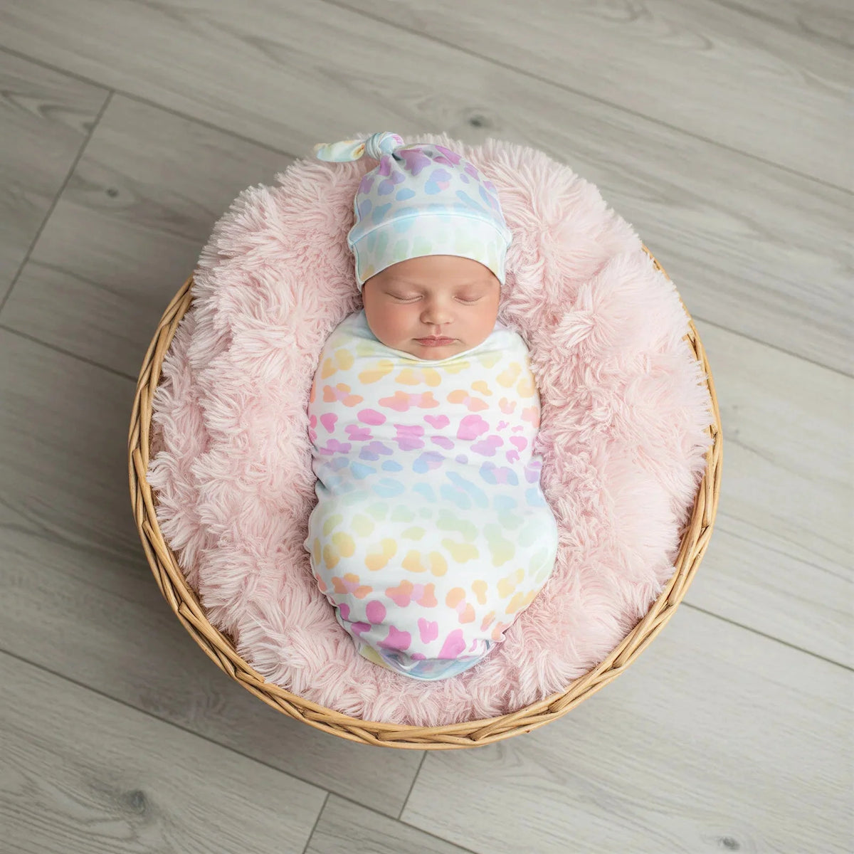 Rainbow Leopard Swaddle