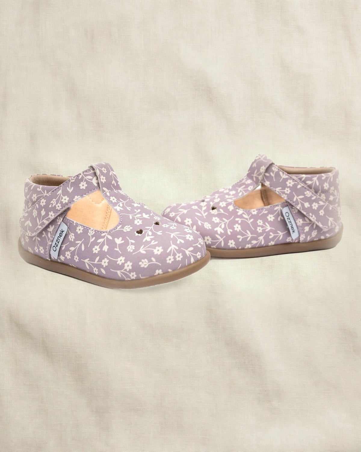 Ava Blossom Kids' Barefoot Mary Janes | Floral T-strap Toddler Shoes