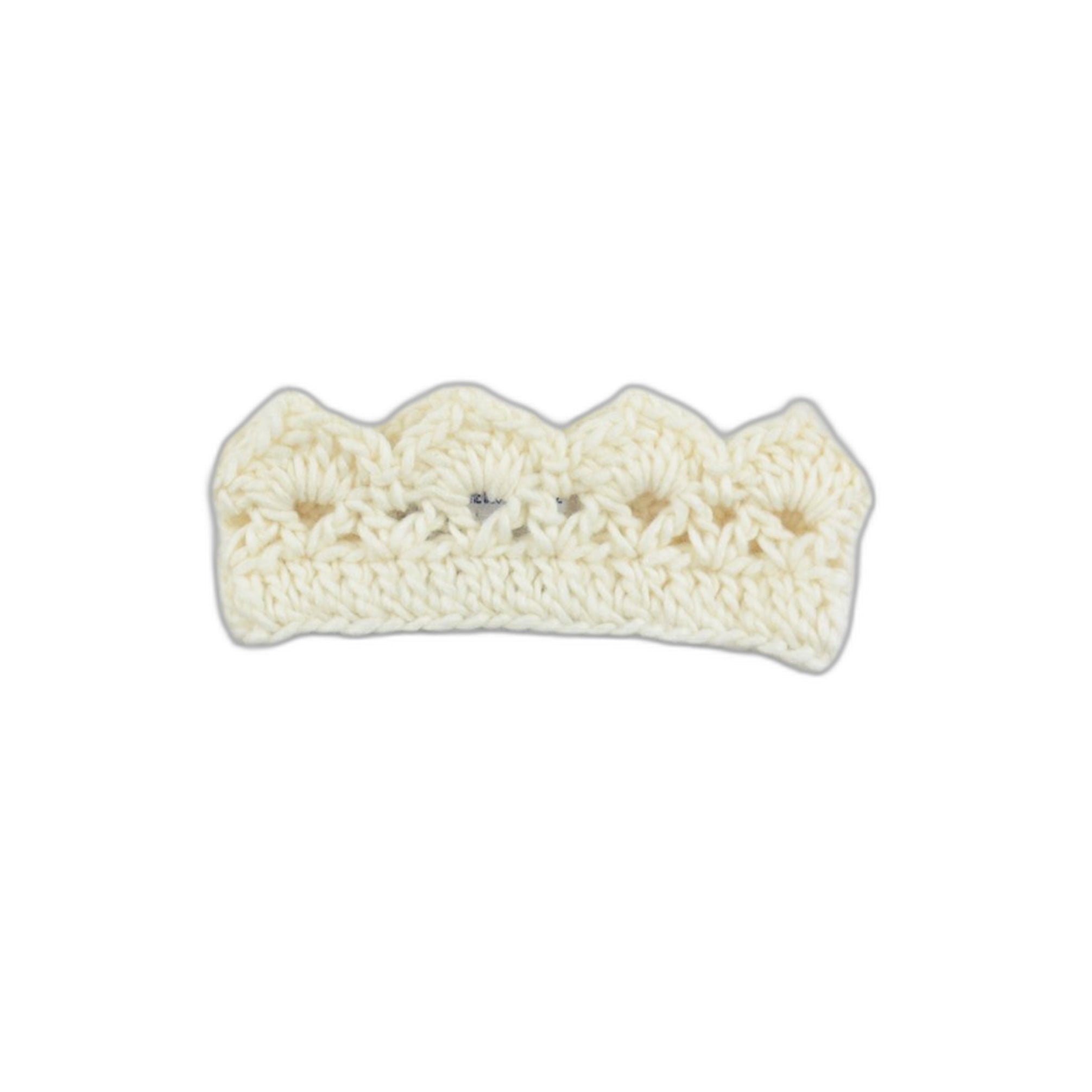 Avery Hand-crochet Crown, Cream