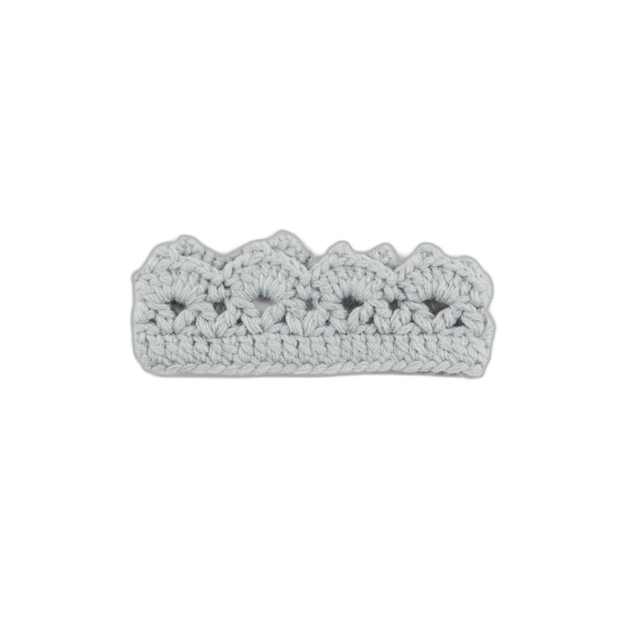 Avery Hand-crochet Crown, Grey