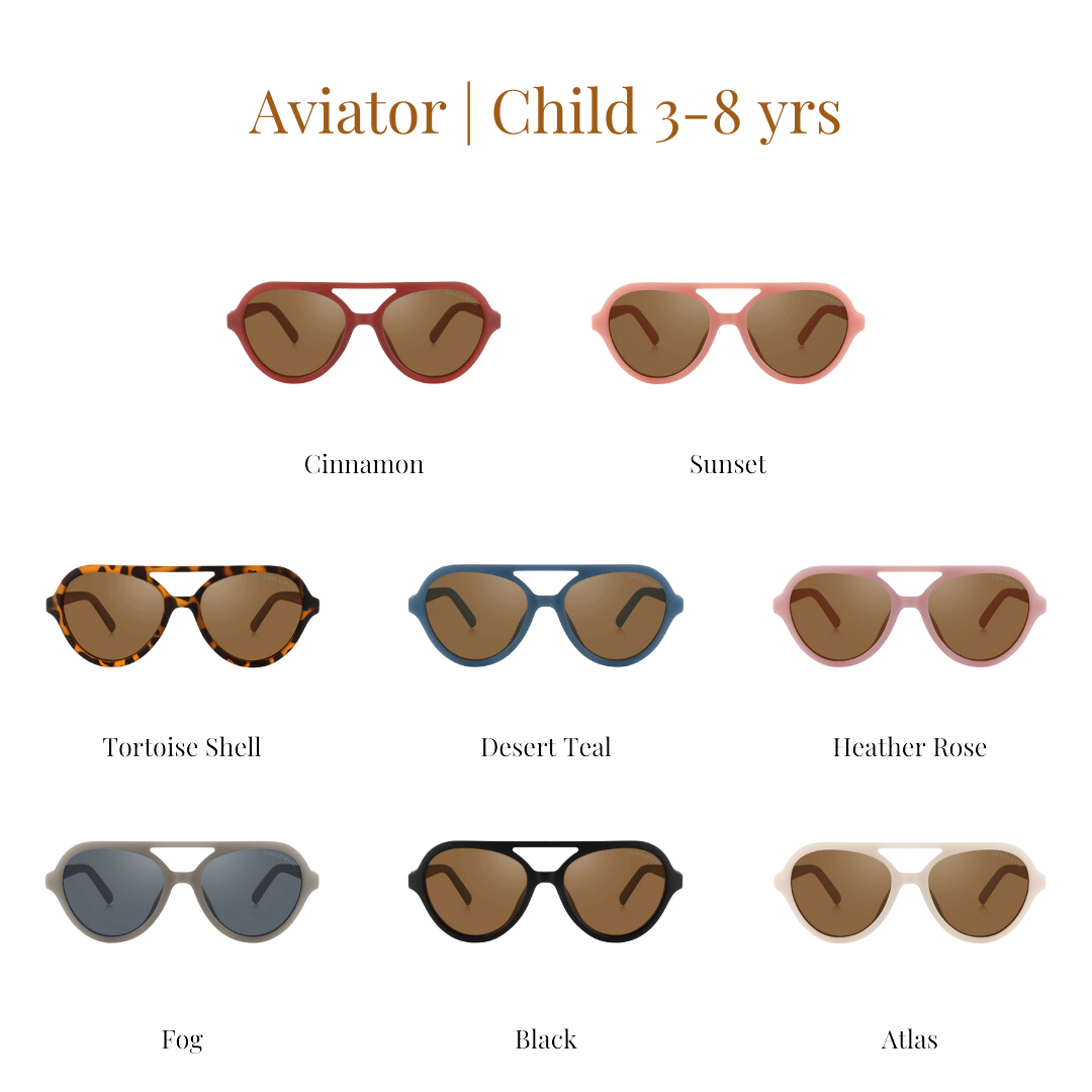 Aviator | Polarized Sunglasses | Child | 3-8 Y | Black