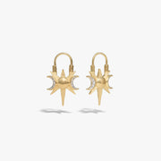 Spiked Triple Moon Earrings