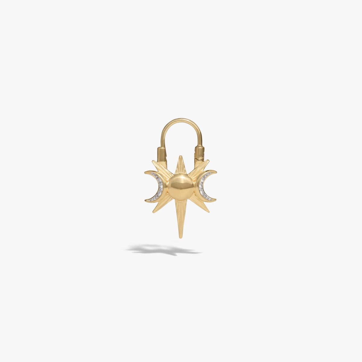 Spiked Triple Moon Earrings