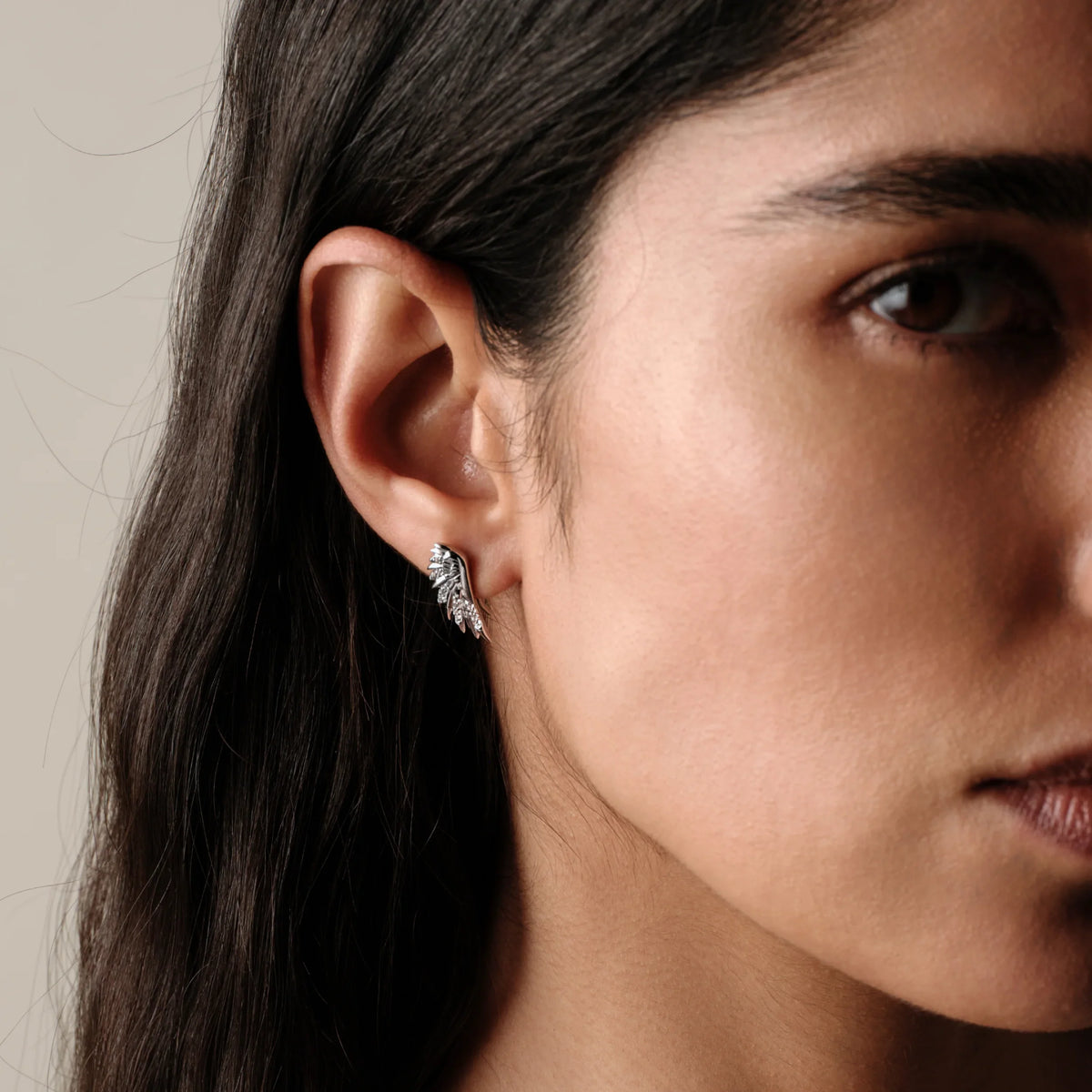 Sapphire Wing Ear Climber