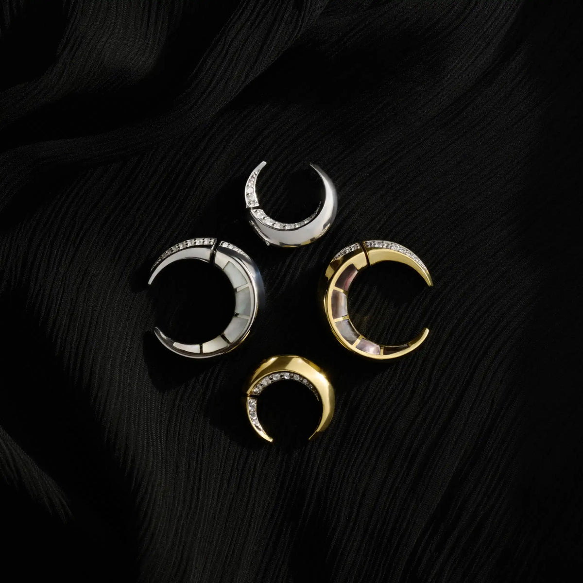 Crescent Moon Statement Earrings