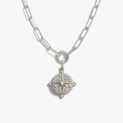 Compass Locket Charm Necklace